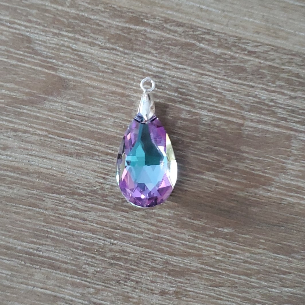 Handmade Crystal Earrings 925 Hooks- Choose Color - Picture 4 of 10